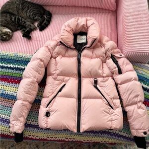 SAM Blush and Charcoal Puffer Jacket
